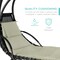 Best Choice Products Hanging Curved Chaise Lounge Chair Swing for Backyard, Patio w/ Pillow, Shade, Stand
